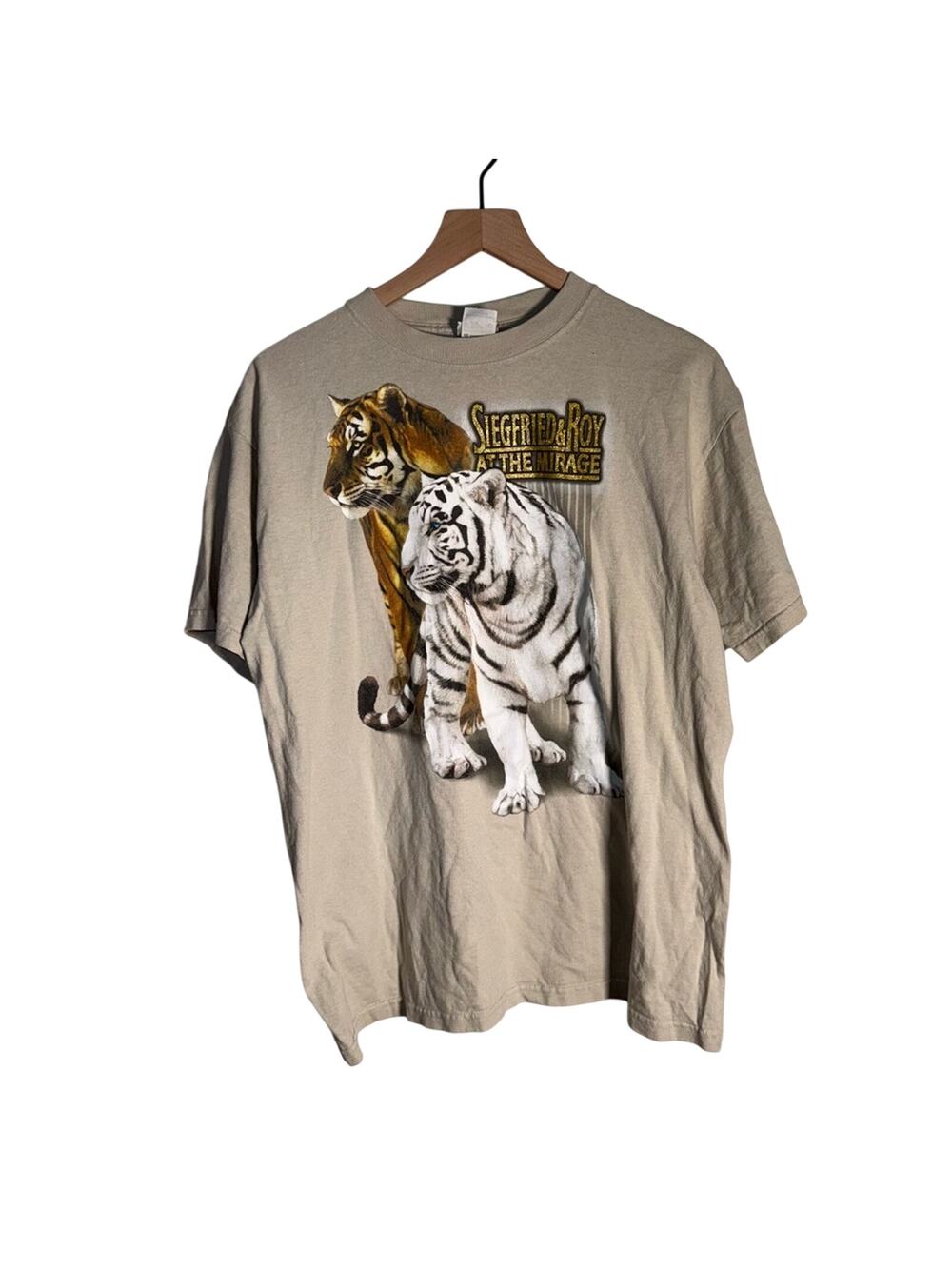 VINTAGE SIEGFRIED & ROY The Mirage Las Vegas Graphic nostalgia tiger tshirt XL